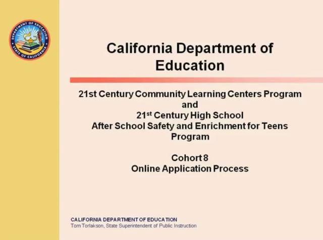 21st CCLC Webinar and Process for Submitting Questions