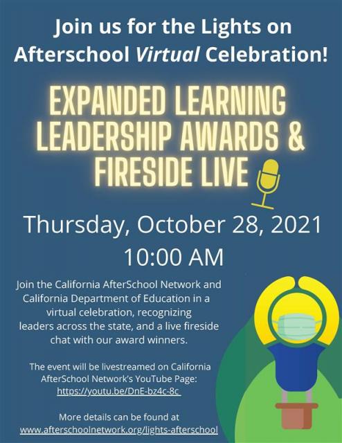 Lights on Afterschool Virtual Celebration Flyer