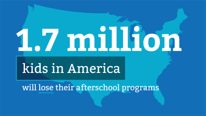 1.7 million kids in America will lose their Afterschool programs