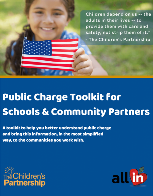 Public Charge Toolkit for Schools & Community Partners Cover Page