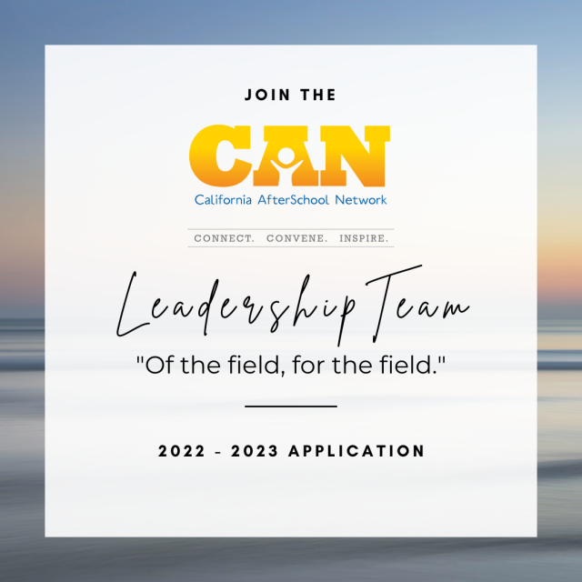 Join the CAN Leadership Team, of the field, for the field, application