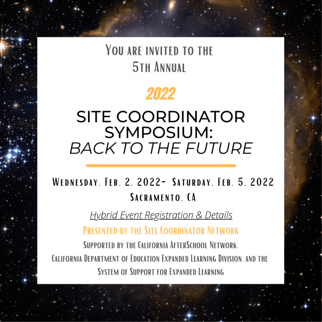 2021 Site Coordinator Symposium Flyer