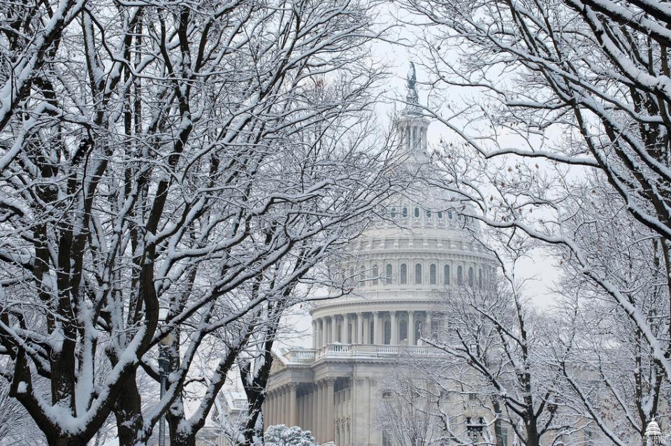 US Capitol Dome in Snow