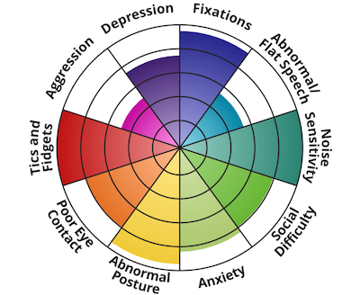 Circle showing the wide spectrum of Autism traits