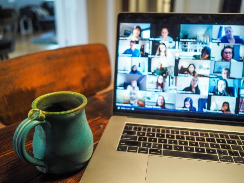 Photo of a virtual meeting. 