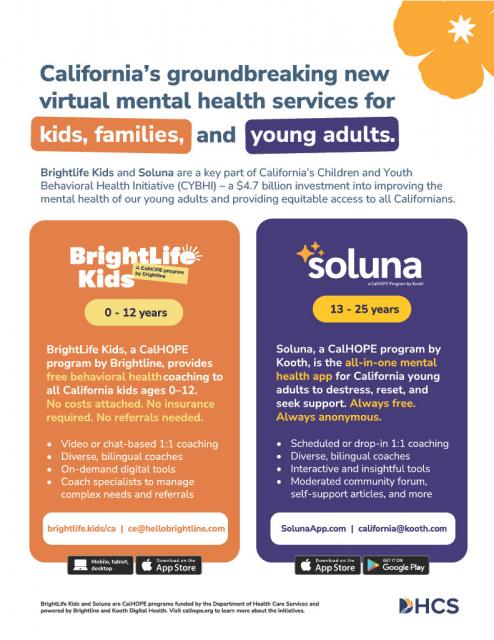 BrightLife Kids and Soluna flyer - attached below