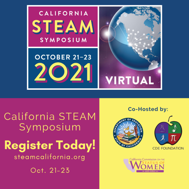 CA STEAM Symposium Flyer and Image
