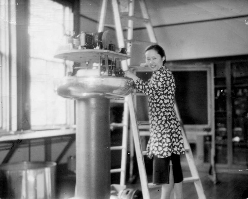 Black and white photo of scientist Chien-Shiung Wu
