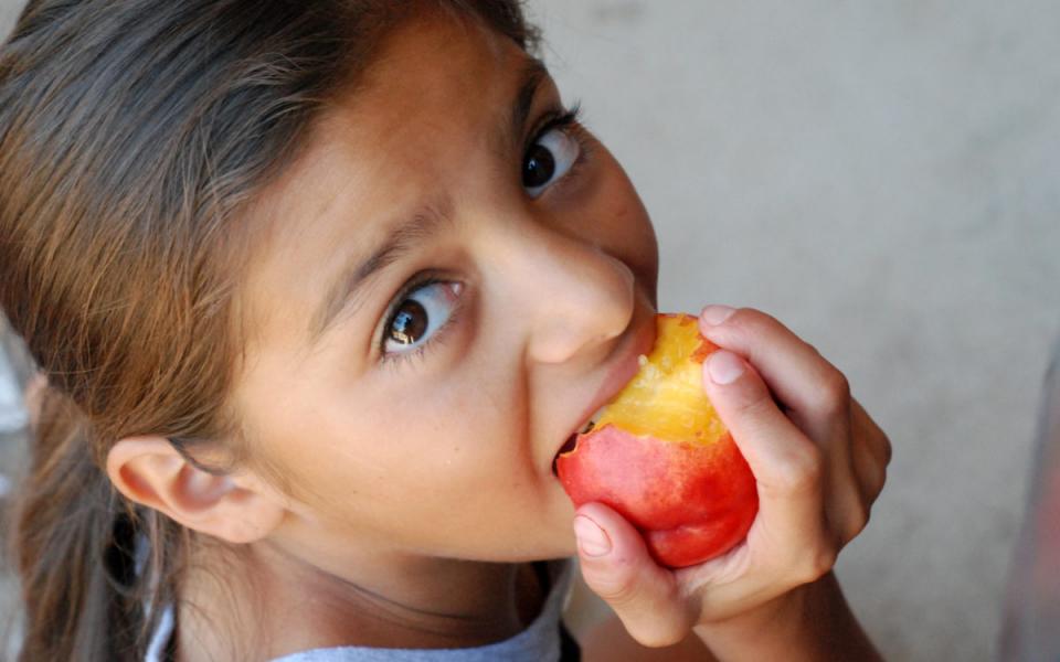 Eating Peach