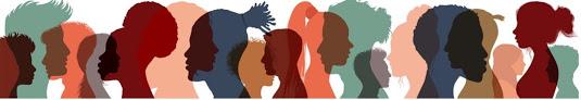 Silhouettes of different heads