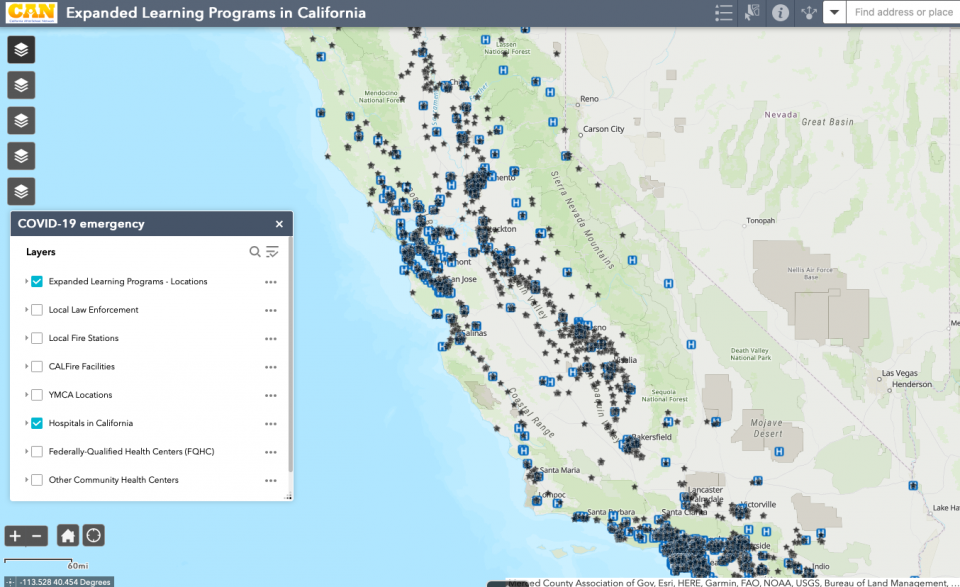 Screenshot of Interactive GIS Map