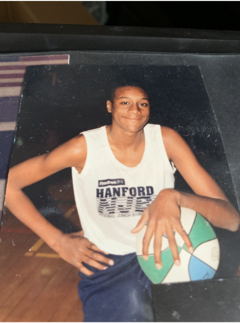 Troy holding a basketball 