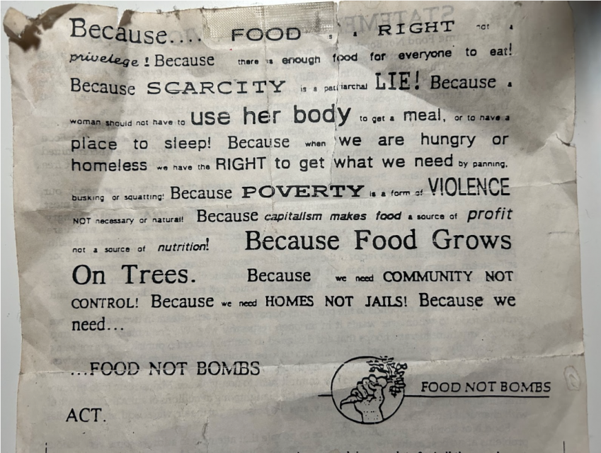 Food not Bombs Poem 