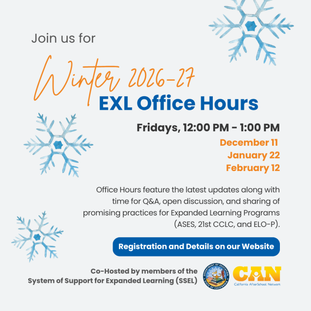 Winter 2026-27 ExL Office Hours promo 
