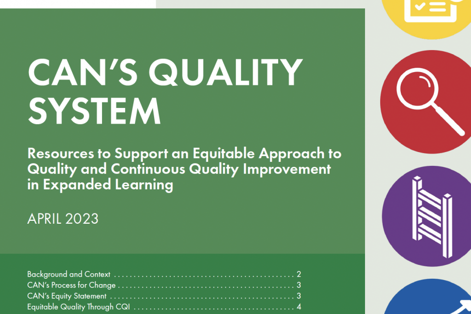 Cover of CAN's Quality System