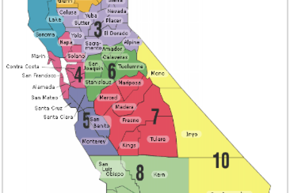 Image of the State of California Regional System 