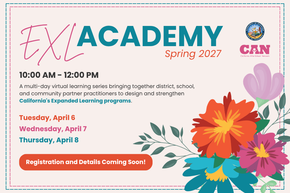 Spring 2027 EXL Academy Save the date promo