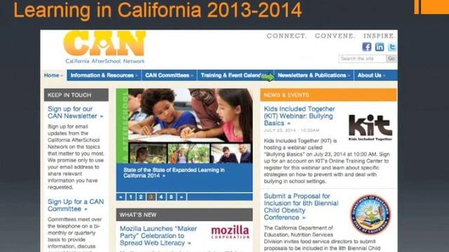 The State of the State of Expanded Learning in California 2013-14 
