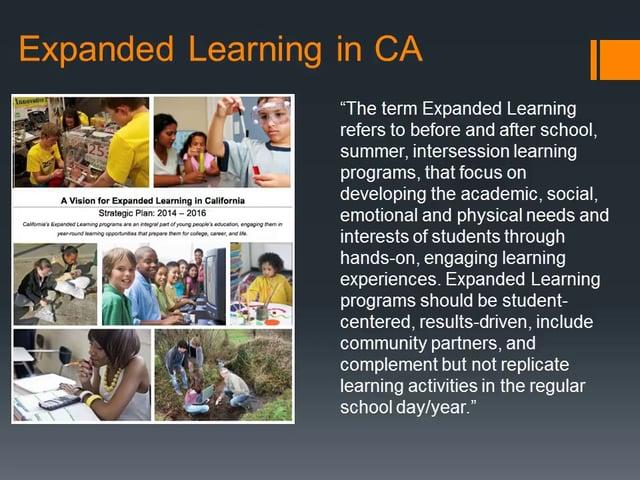 The State of the State of Expanded Learning in California 2014-15