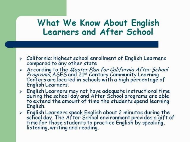 Effectively Supporting English Learners