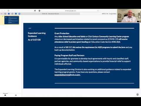 CAN Interview with Michael Funk on CDE Expanded Learning Division COVID-19 Guidance