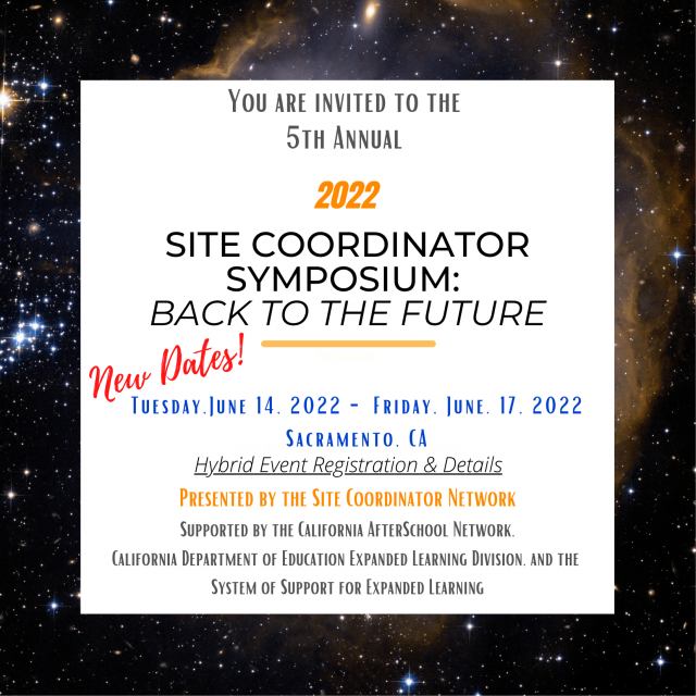 2022 Site Coordinator Symposium Invitation