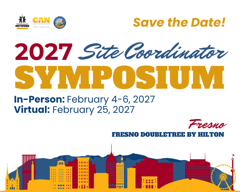 2027 Site Coordinator Symposium Save the Date
