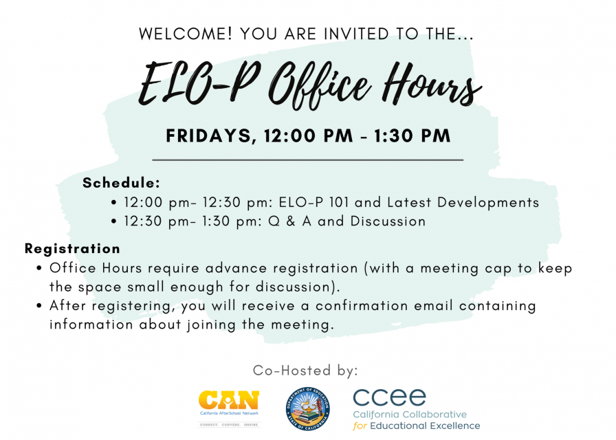 ELO-P Office Hours Promo Card