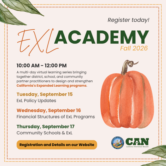 Fall 2026 ExL Academy promo 