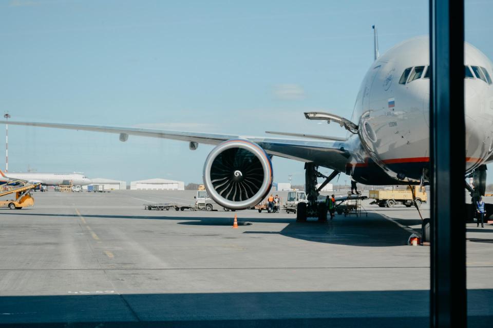 Airplane at hanger