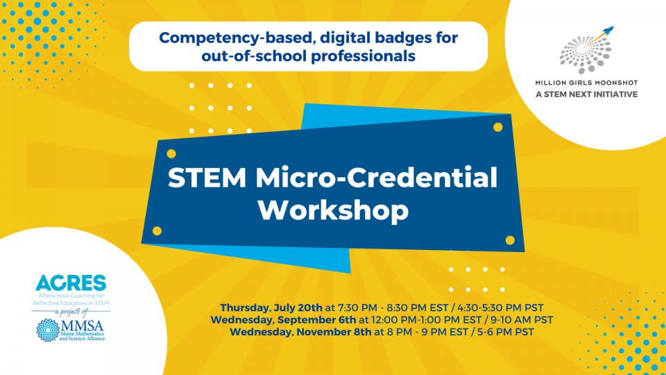 ACRES STEM Micro-Credential Workshop flyer