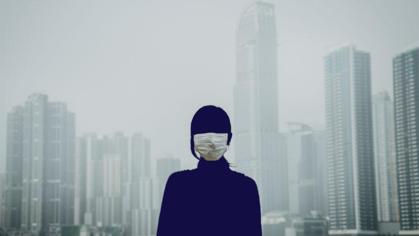 Person wearing a mask
