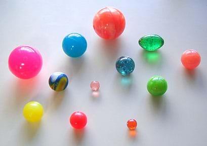 Collection of bouncy balls