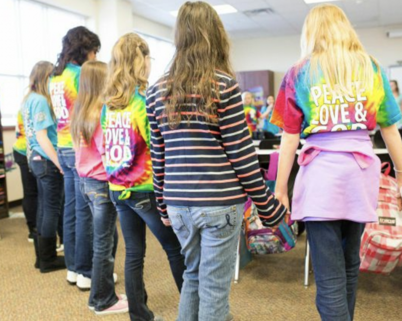 Children holding hands