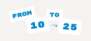 From 10 to 25 logo