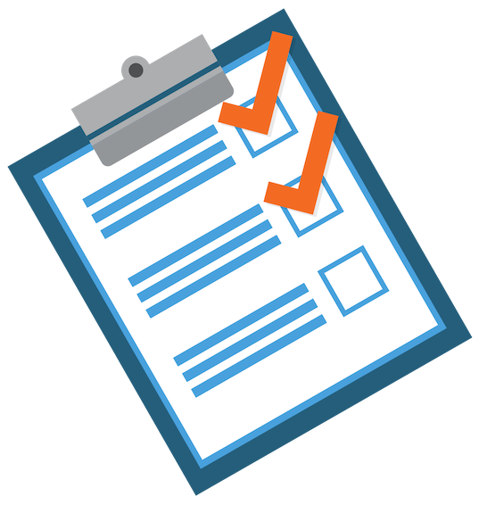 Clipart of survey clipboard
