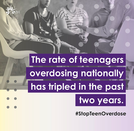 The rate of teenagers overdosing nationally has tripled in the past two years.