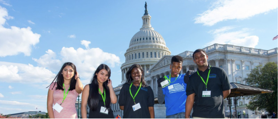 Group in front of capital